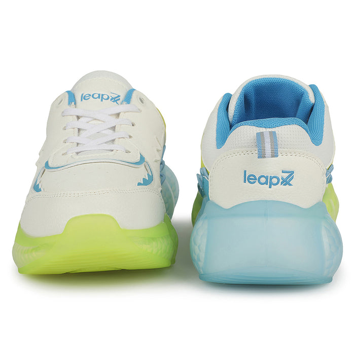 Leap7X LIGHTEX-2 White Casual Lacing Running Shoes for Kids by Liberty