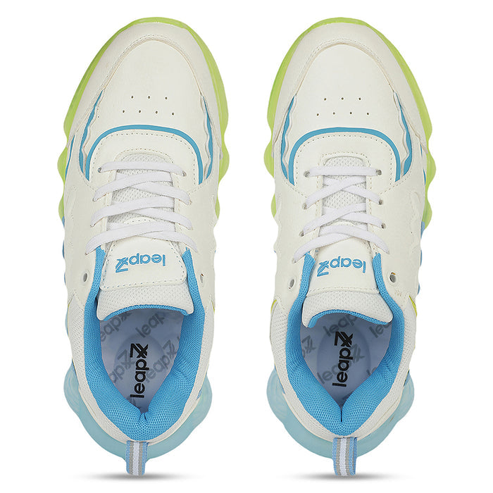 Leap7X LIGHTEX-2 White Casual Lacing Running Shoes for Kids by Liberty