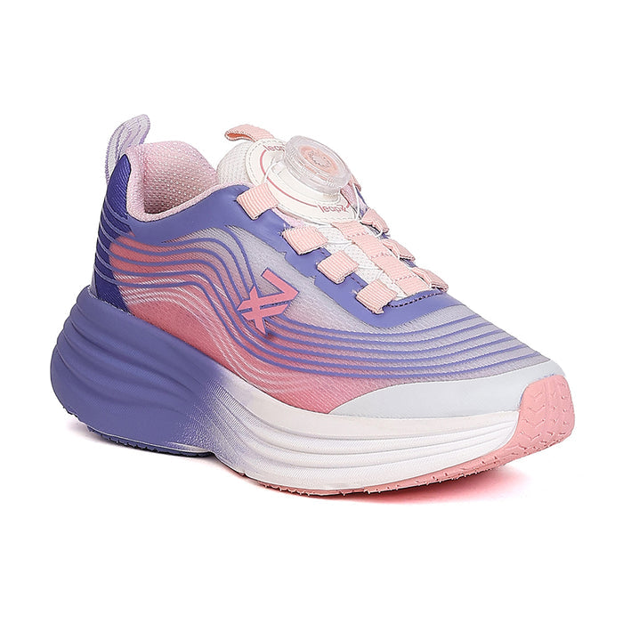 Leap7X Loto 6 Purple Sports Non Lacing Walking Shoes For Kids By Liberty