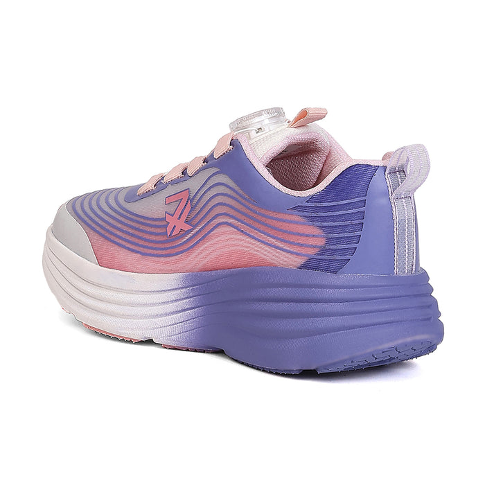 Leap7X Loto 6 Purple Sports Non Lacing Walking Shoes For Kids By Liberty