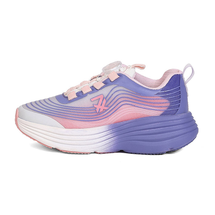 Leap7X Loto 6 Purple Sports Non Lacing Walking Shoes For Kids By Liberty