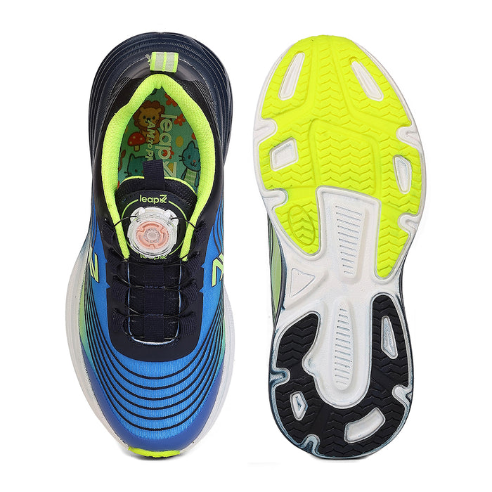 Leap7X Loto 6 Royal Blue Sports Non Lacing Walking Shoes For Kids By Liberty