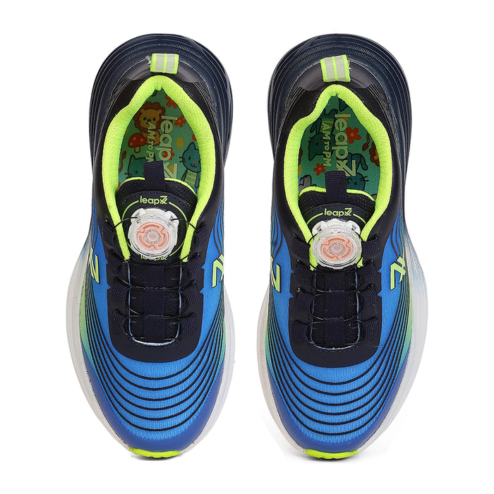 Leap7X Loto 6 Royal Blue Sports Non Lacing Walking Shoes For Kids By Liberty
