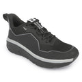 Leap7x MANILA Black Sports Lacing Running Shoes for Men by Liberty