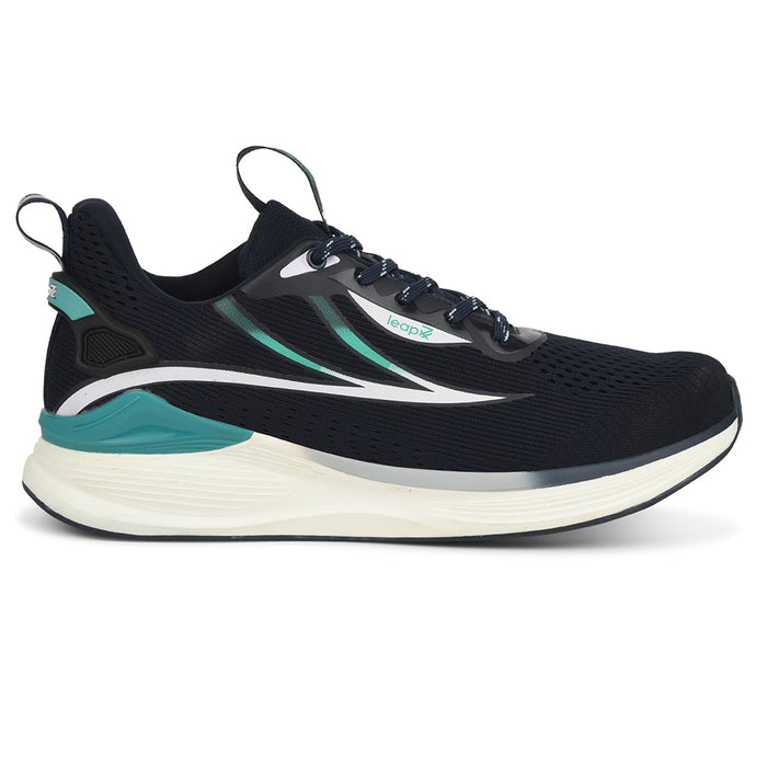 Leap7X Navy Blue Sports Lacing Running Shoes For Men Dario By Liberty