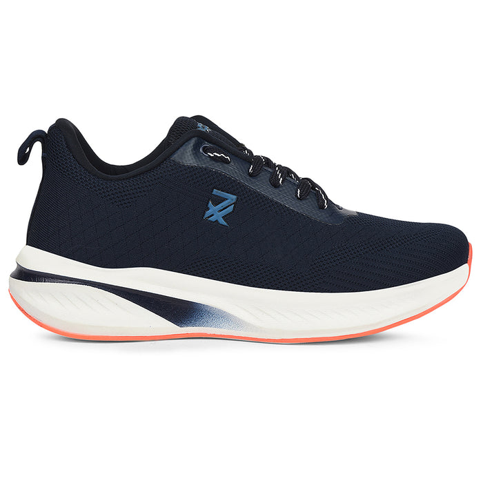 Leap7X Navy Blue Sports Lacing Running Shoes For Men Ghd 1 By Liberty