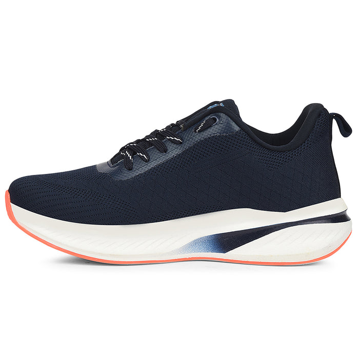Leap7X Navy Blue Sports Lacing Running Shoes For Men Ghd 1 By Liberty