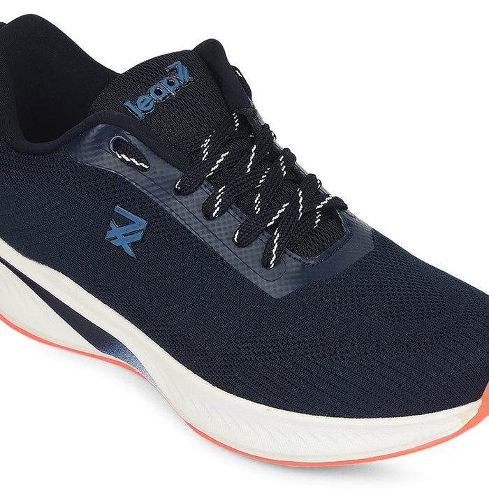 Leap7X Navy Blue Sports Lacing Running Shoes For Men Ghd 1 By Liberty