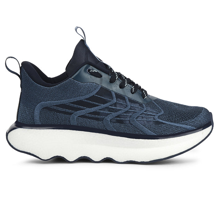 Leap7X Navy Blue Sports Lacing Running Shoes For Men Ghd 101 By Liberty