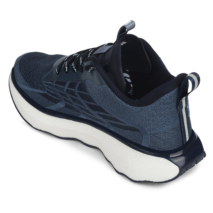 Leap7X Navy Blue Sports Lacing Running Shoes For Men Ghd 101 By Liberty