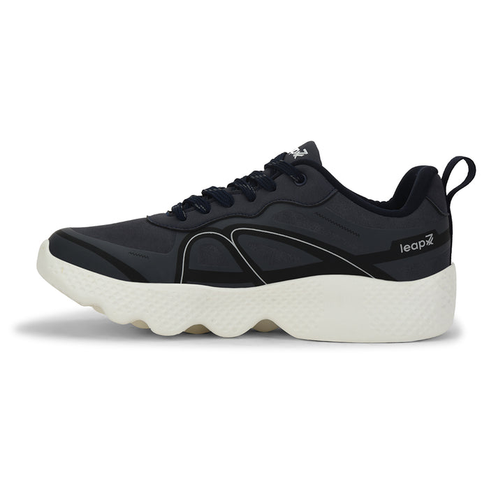 Leap7X Navy Blue Sports Lacing Running Shoes For Men Watson 1E By Liberty