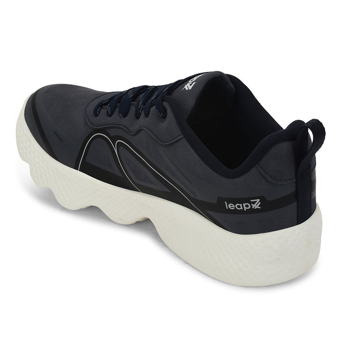 Leap7X Navy Blue Sports Lacing Running Shoes For Men Watson 1E By Liberty