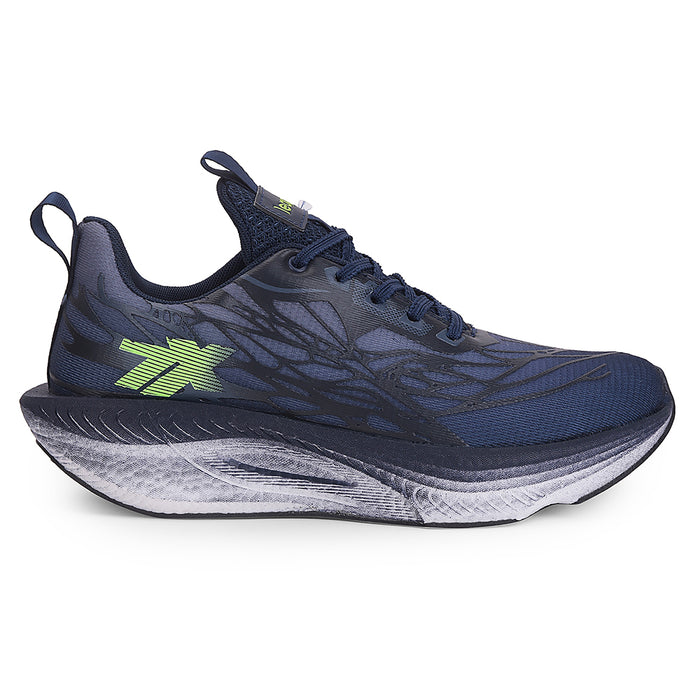 Leap7x Navy Blue Sports Lacing Running Shoes For Men XLM-01 By Liberty