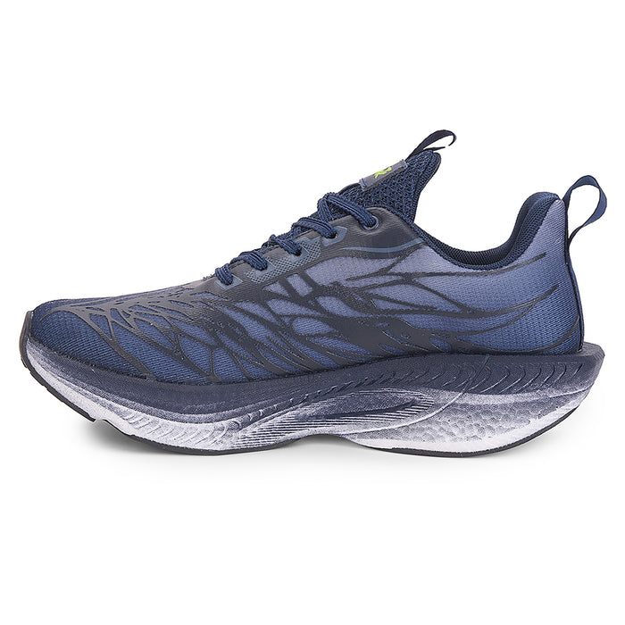 Leap7x Navy Blue Sports Lacing Running Shoes For Men XLM-01 By Liberty