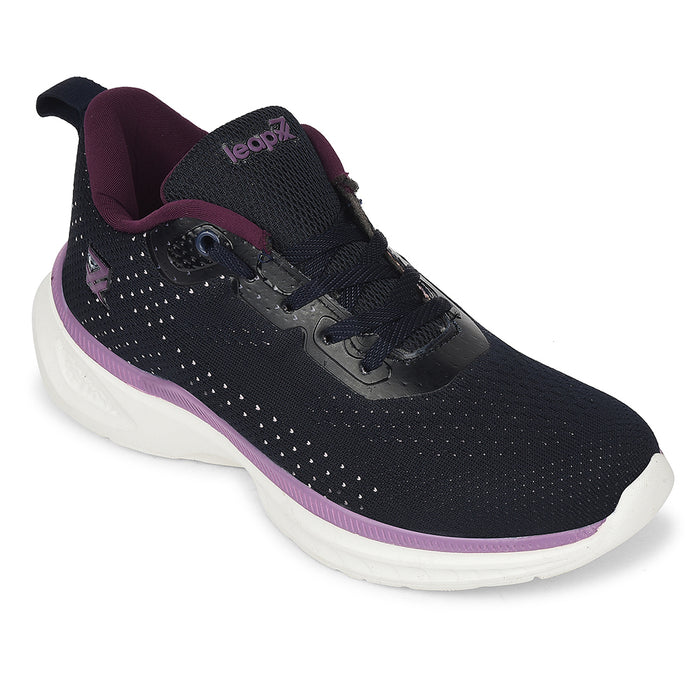 Leap7X Navy Blue Sports Lacing Running Shoes For Women Ghd 10 By Liberty