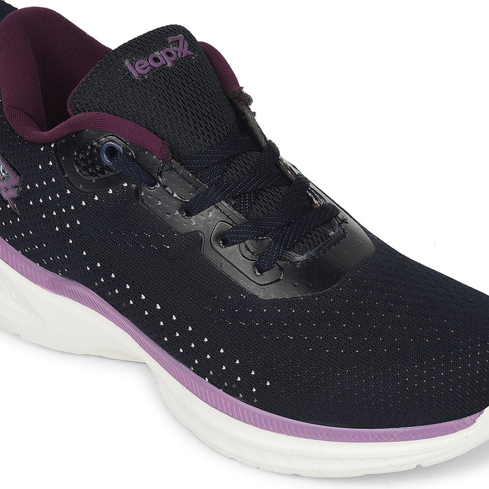 Leap7X Navy Blue Sports Lacing Running Shoes For Women Ghd 10 By Liberty