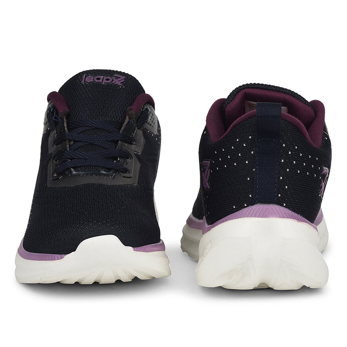 Leap7X Navy Blue Sports Lacing Running Shoes For Women Ghd 10 By Liberty