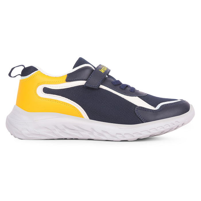 Leap7X Navy Blue Sports Non Lacing Walking Shoes For Kids Hinks 15E By Liberty
