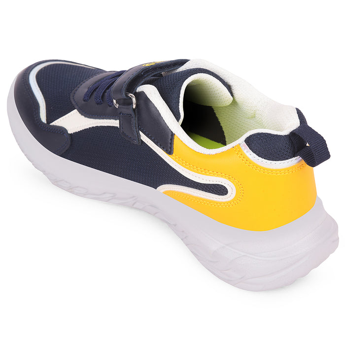 Leap7X Navy Blue Sports Non Lacing Walking Shoes For Kids Hinks 15E By Liberty
