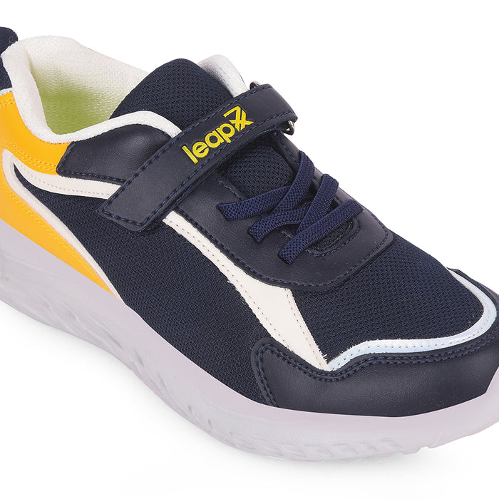 Leap7X Navy Blue Sports Non Lacing Walking Shoes For Kids Hinks 15E By Liberty