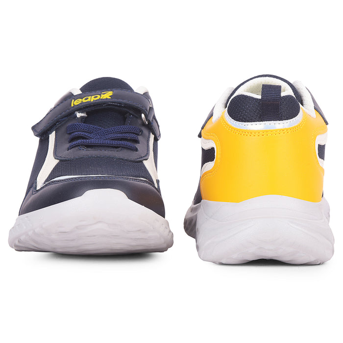 Leap7X Navy Blue Sports Non Lacing Walking Shoes For Kids Hinks 15E By Liberty