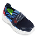 Leap7X Navy Blue Sports Non Lacing Walking Shoes For Kids Trend K5K By Liberty