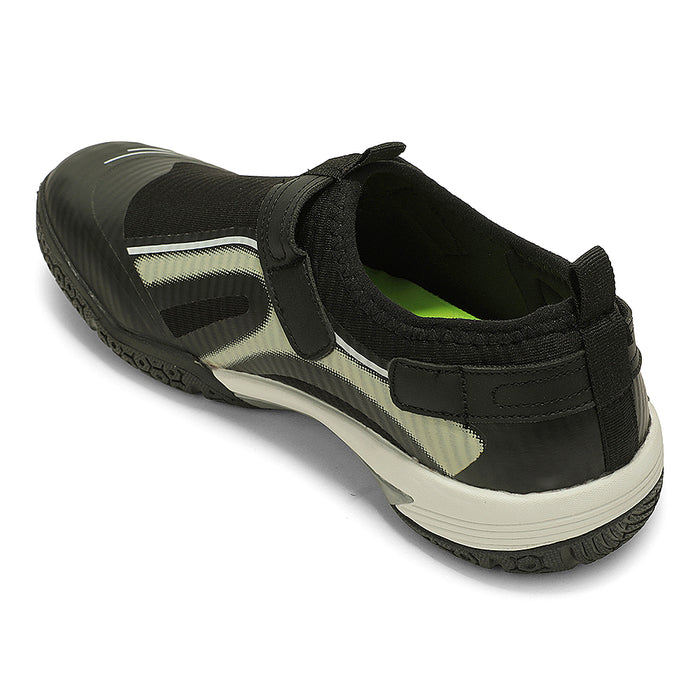 Leap7X Newrace 1E Black Sports Non Lacing Walking Shoes For Men By Liberty