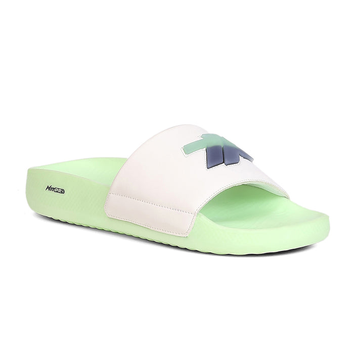 Leap7X NITWALK-30 White Casual Slip-on Slides for Men by Liberty