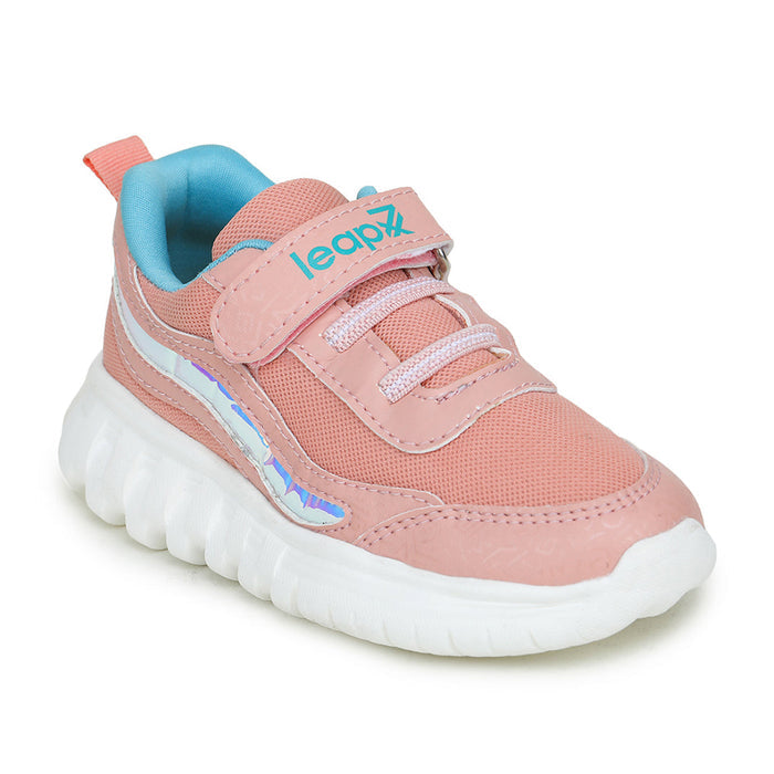 Leap7x Non Lacing Sports Shoes For Kids (Peach) PABLO-1 By Liberty