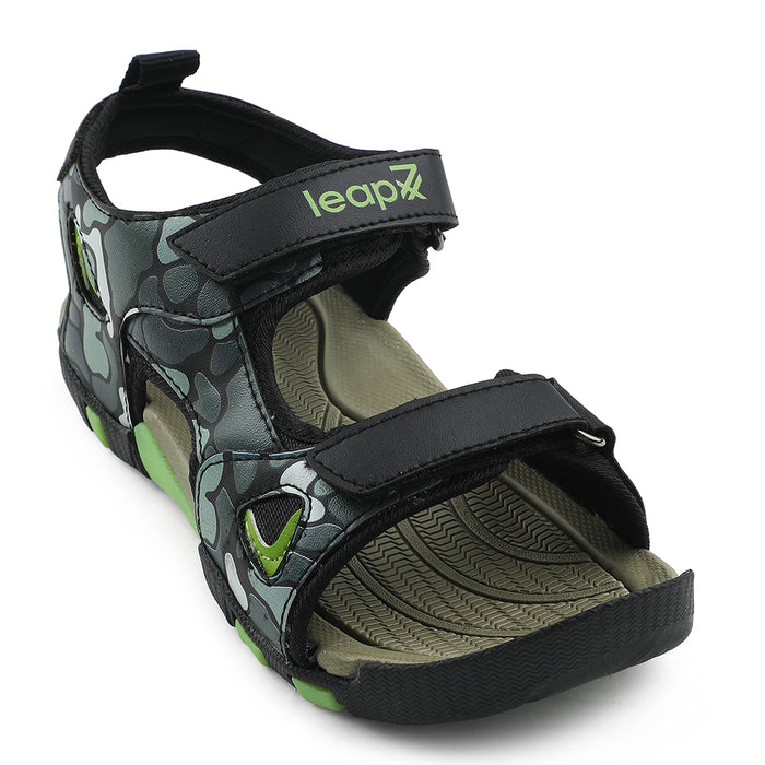 Leap7x Olive Green Casual Sandal For Kids ADMIN By Liberty