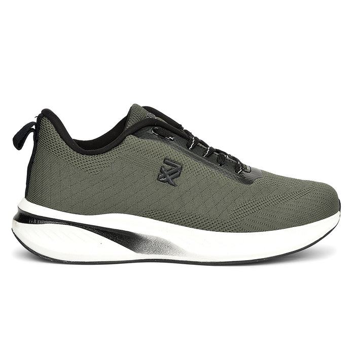 Leap7X Olive Green Sports Lacing Running Shoes For Men Ghd 1 By Liberty