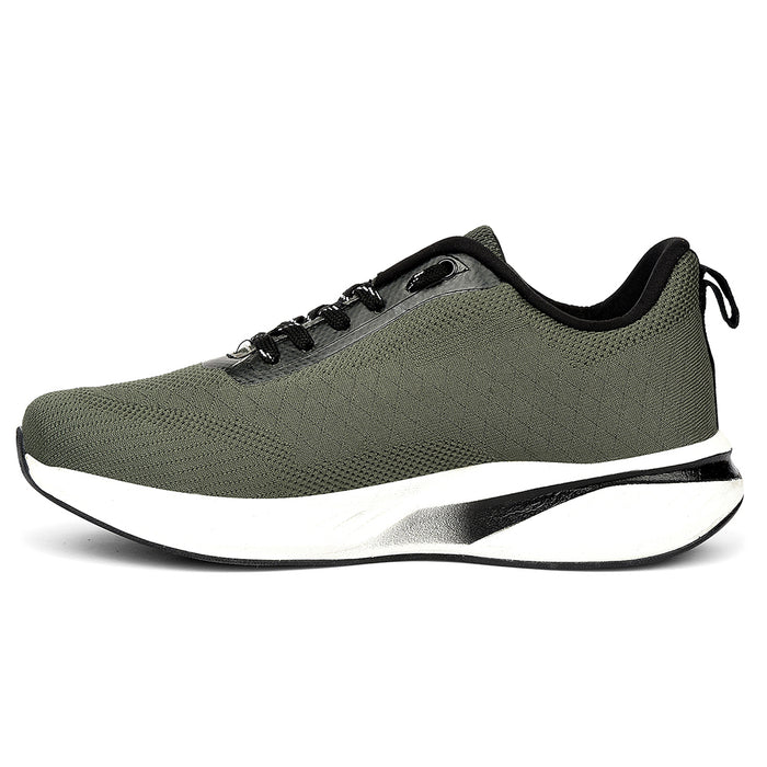 Leap7X Olive Green Sports Lacing Running Shoes For Men Ghd 1 By Liberty