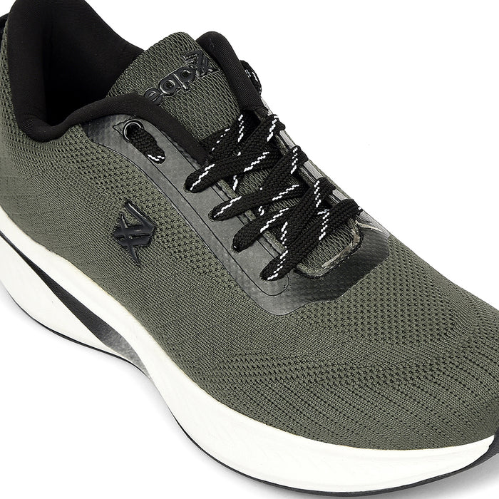 Leap7X Olive Green Sports Lacing Running Shoes For Men Ghd 1 By Liberty