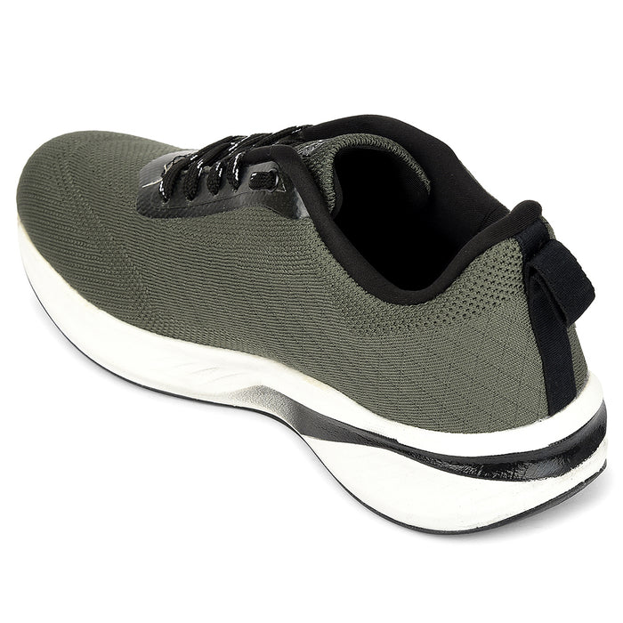Leap7X Olive Green Sports Lacing Running Shoes For Men Ghd 1 By Liberty