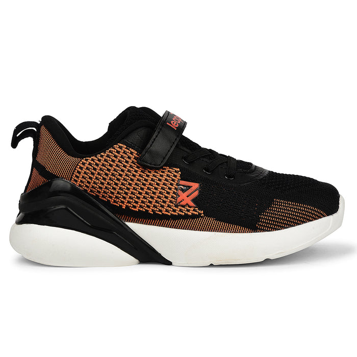 Leap7X Orange Sports Non Lacing Walking Shoes For Kids Rwk 05 By Liberty