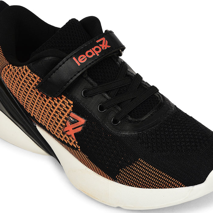 Leap7X Orange Sports Non Lacing Walking Shoes For Kids Rwk 05 By Liberty