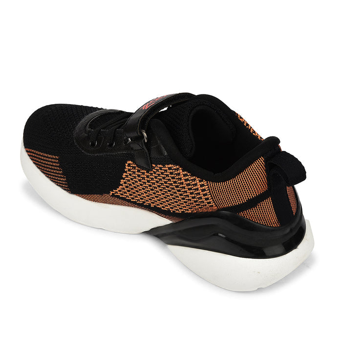 Leap7X Orange Sports Non Lacing Walking Shoes For Kids Rwk 05 By Liberty