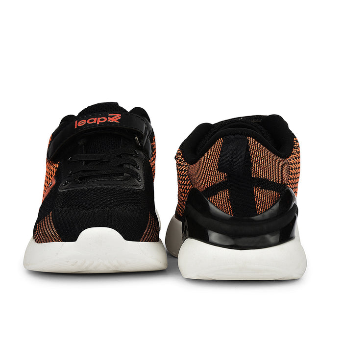 Leap7X Orange Sports Non Lacing Walking Shoes For Kids Rwk 05 By Liberty