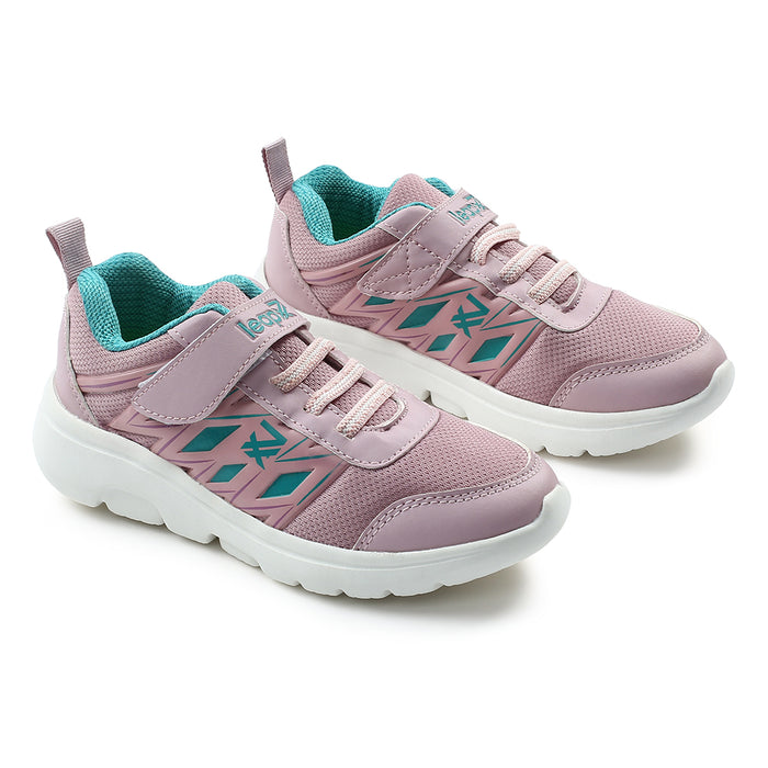 Leap7x Peach Non Lacing Velcro Casual Shoes For Kids JERRY-V