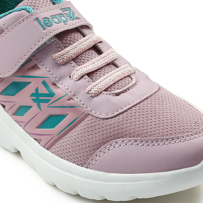Leap7x Peach Non Lacing Velcro Casual Shoes For Kids JERRY-V