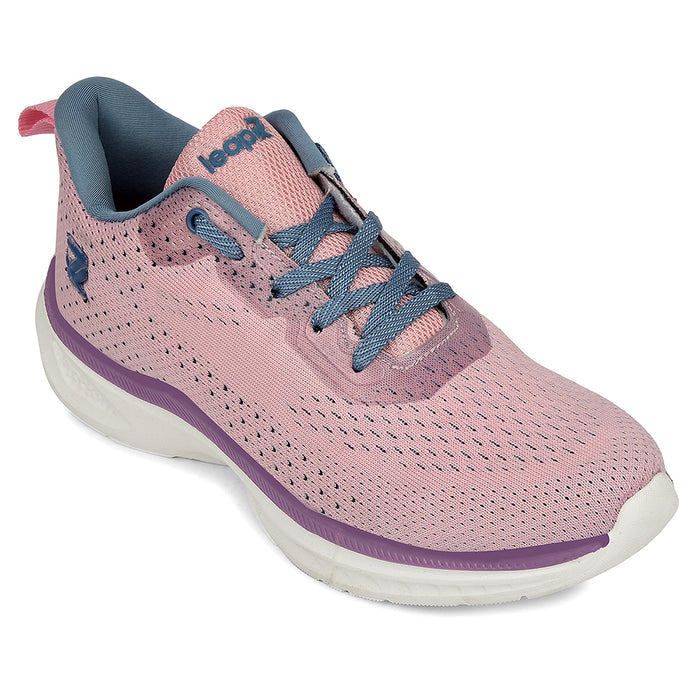 Leap7X Peach Sports Lacing Running Shoes For Women Ghd 10 By Liberty