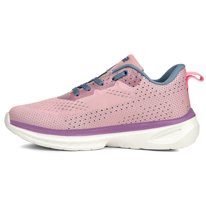 Leap7X Peach Sports Lacing Running Shoes For Women Ghd 10 By Liberty
