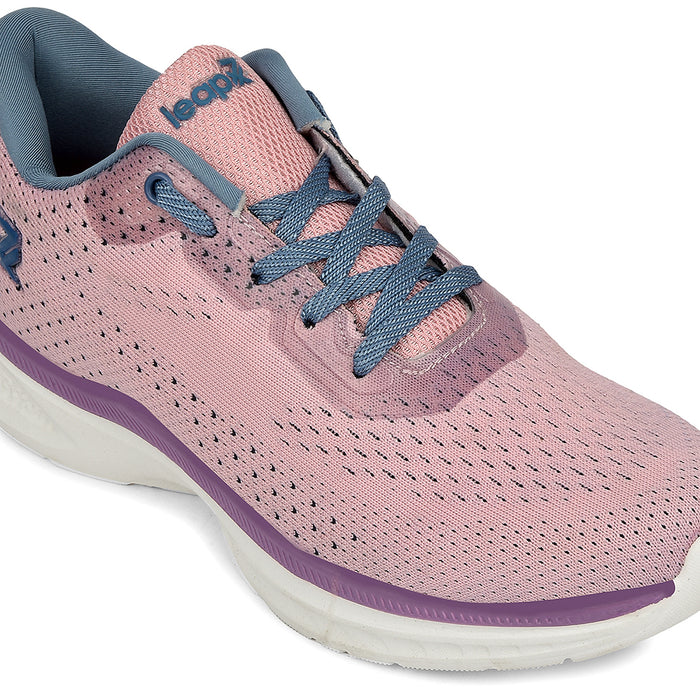 Leap7X Peach Sports Lacing Running Shoes For Women Ghd 10 By Liberty