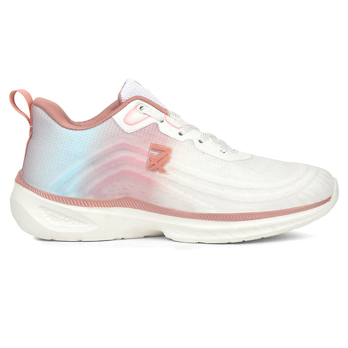 Leap7X Peach Sports Lacing Running Shoes For Women Rwl 58 By Liberty