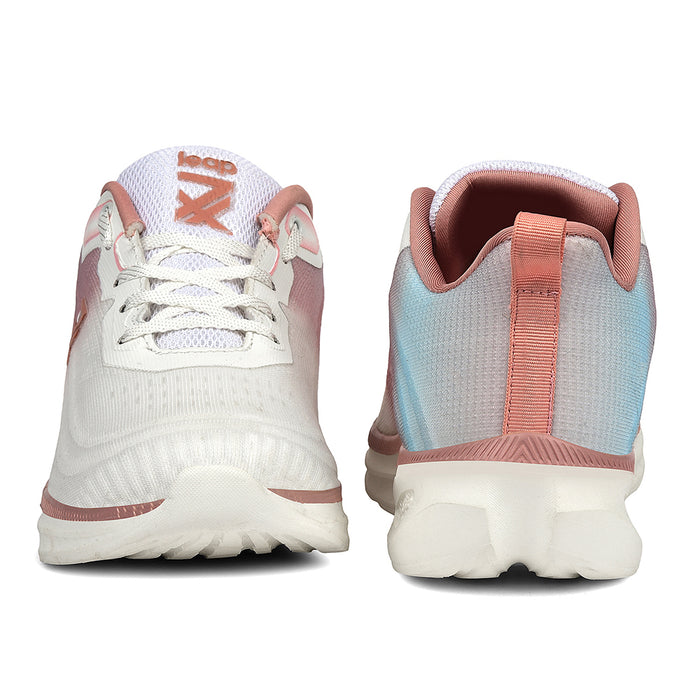 Leap7X Peach Sports Lacing Running Shoes For Women Rwl 58 By Liberty