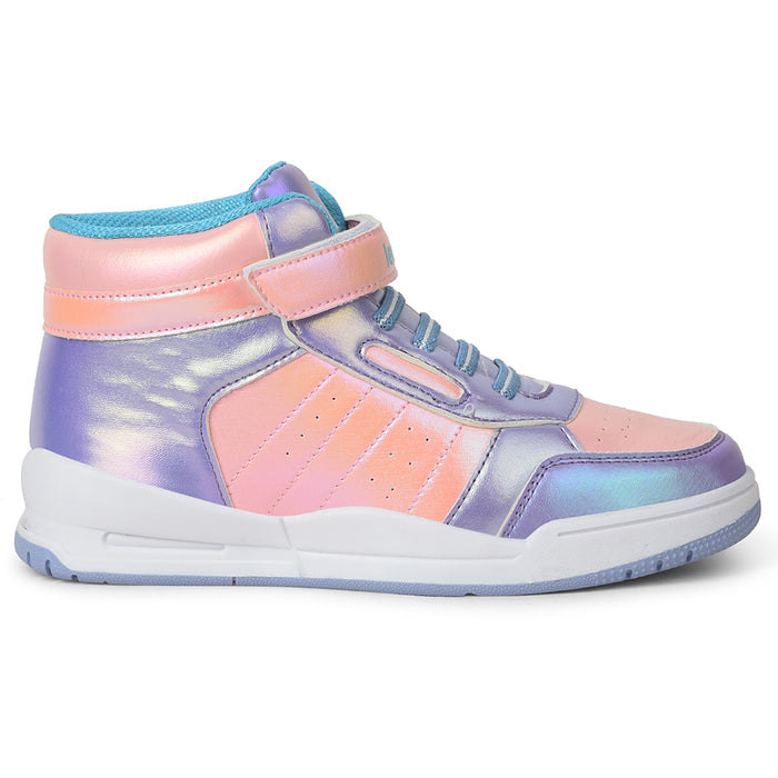 Leap7x Peach Sports Non Lacing Walking Shoes For Kids ENVY