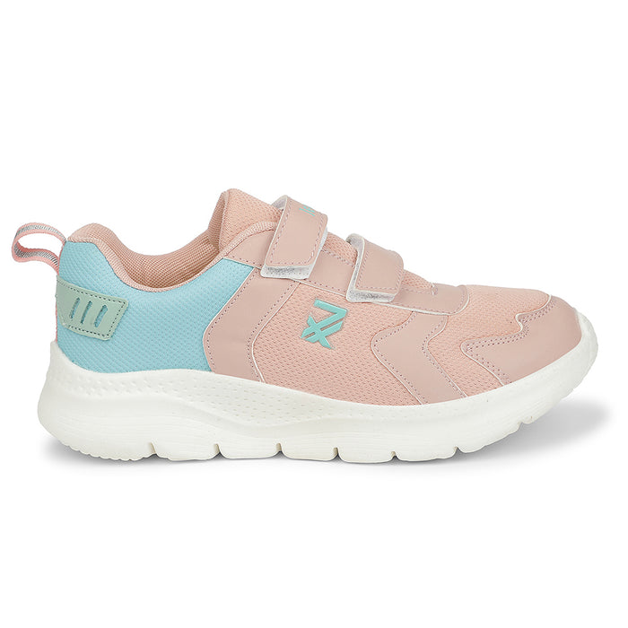 Leap7X Peach Sports Non Lacing Walking Shoes For Kids Primek 6 By Liberty