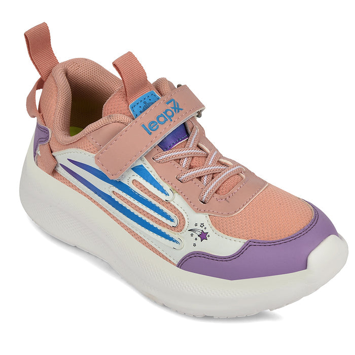 Leap7X Peach Sports Non Lacing Walking Shoes For Kids Ryan 1V By Liberty