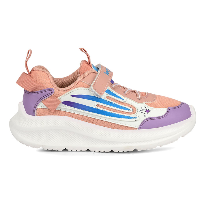 Leap7X Peach Sports Non Lacing Walking Shoes For Kids Ryan 1V By Liberty