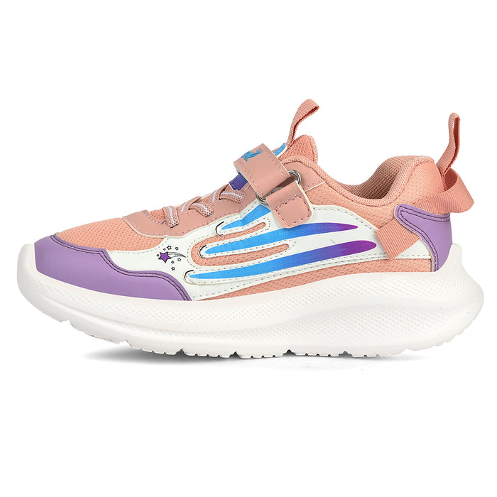 Leap7X Peach Sports Non Lacing Walking Shoes For Kids Ryan 1V By Liberty